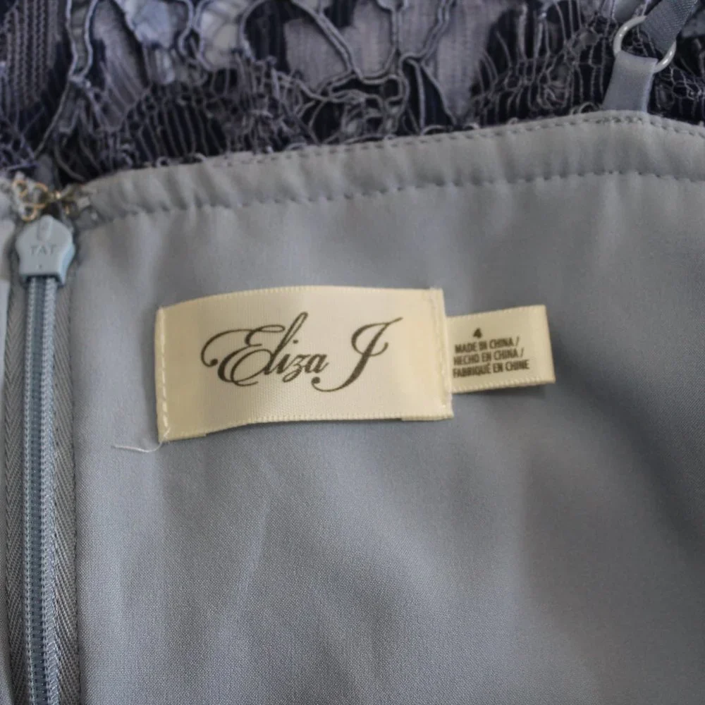 Eliza J gathered lace midi dress size 4 - Picture 8 of 11